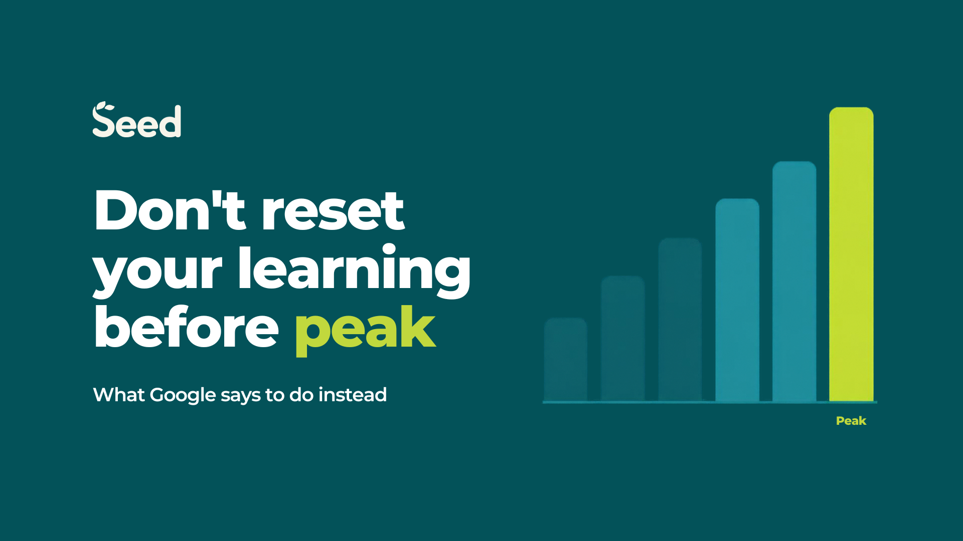 Most ecommerce brands will reset their Demand Gen learning before peak. Here's what Google says to do instead